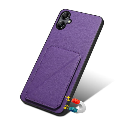 For Samsung Galaxy A52 5G / 4G / A52s Denior Imitation Calf Leather Back Phone Case with Holder(Purple) - Galaxy Phone Cases by Denior | Online Shopping UK | buy2fix