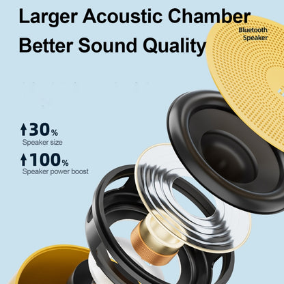 EWA A129 Mini Bluetooth 5.0 Bass Radiator Metal Speaker(Brown) - Mini Speaker by EWA | Online Shopping UK | buy2fix