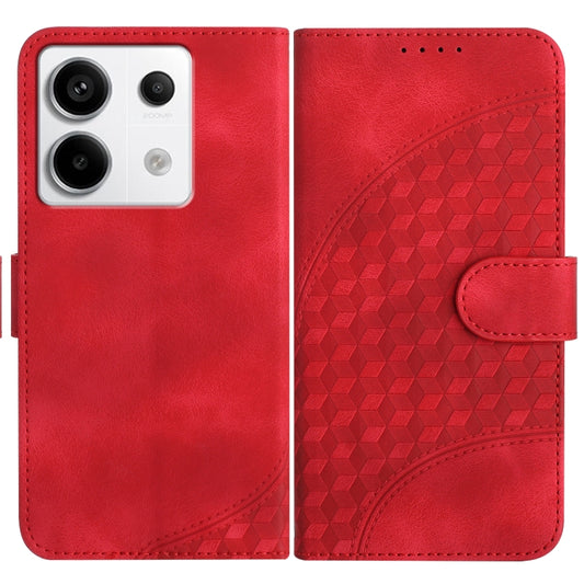 For Xiaomi Redmi Note 13 Pro 5G YX0060 Elephant Head Embossed Phone Leather Case with Lanyard(Red) - Note 13 Pro Cases by buy2fix | Online Shopping UK | buy2fix