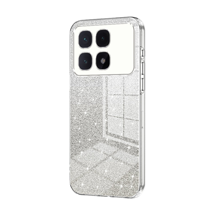 For Xiaomi Redmi K70 Ultra Gradient Glitter Powder Electroplated Phone Case(Transparent) - Xiaomi Cases by buy2fix | Online Shopping UK | buy2fix