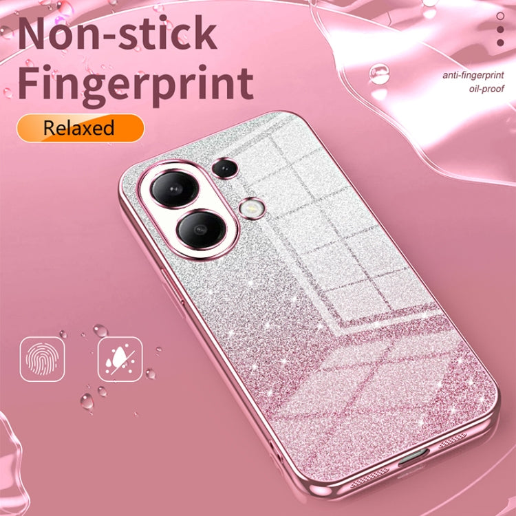 For Xiaomi Redmi Note 10/Note 10S Gradient Glitter Powder Electroplated Phone Case(Gold) - Xiaomi Cases by buy2fix | Online Shopping UK | buy2fix