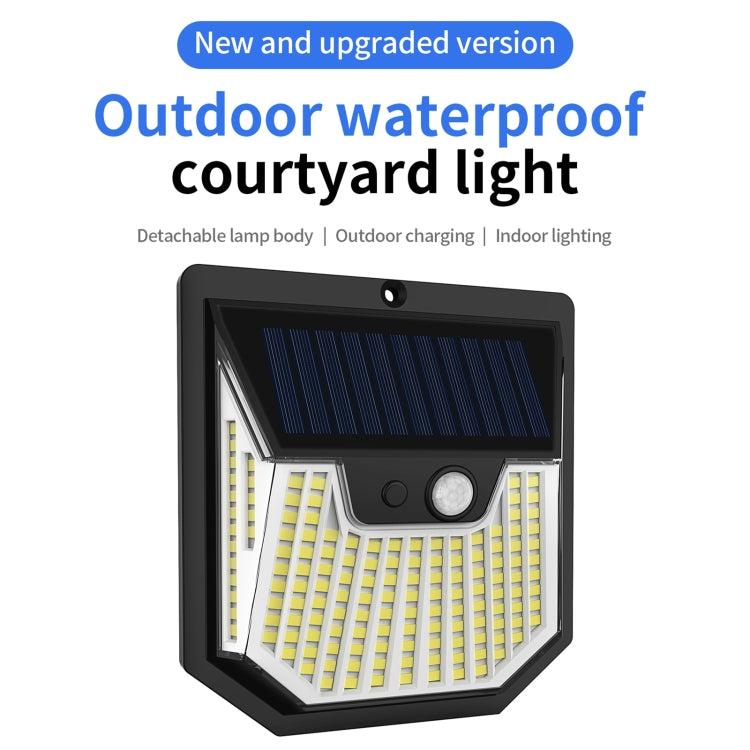 4pcs XY0159 159 LEDs Outdoor Solar Human Body Sensor Courtyard Wall Light - Solar Lights by buy2fix | Online Shopping UK | buy2fix