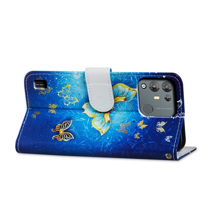 For Blackview A55 Pro Painted Pattern Horizontal Flip Leather Phone Case(Butterfly) - More Brand by buy2fix | Online Shopping UK | buy2fix