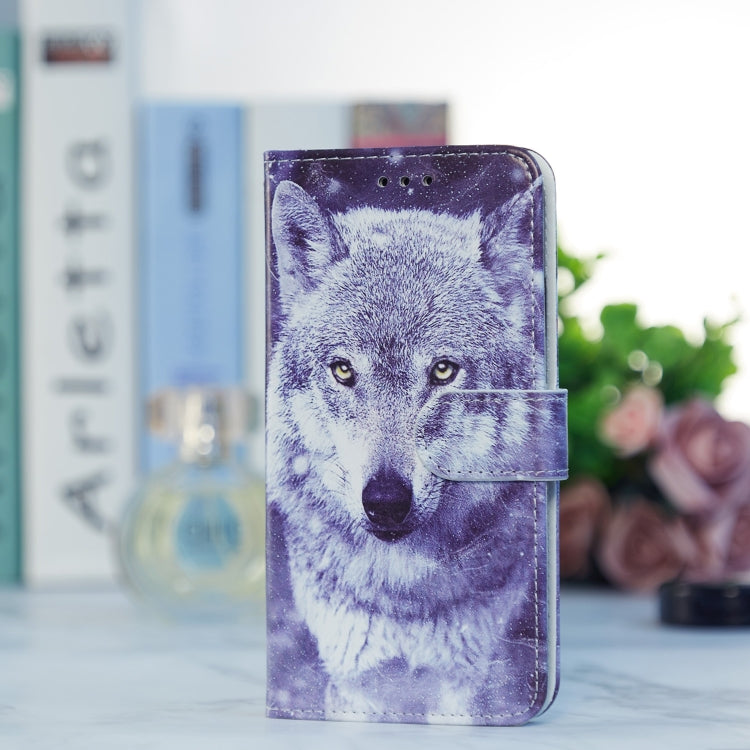 For Blackview A55 Pro Painted Pattern Horizontal Flip Leather Phone Case(White Wolf) - More Brand by buy2fix | Online Shopping UK | buy2fix