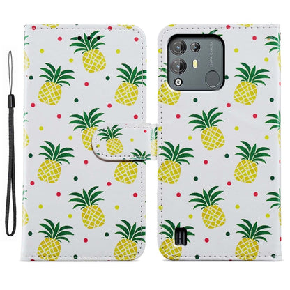 For Blackview A55 Pro Painted Pattern Horizontal Flip Leather Phone Case(Pineapple) - More Brand by buy2fix | Online Shopping UK | buy2fix