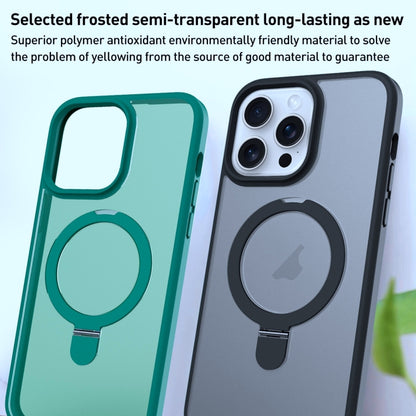 For iPhone 11 MagSafe Magnetic Holder Phone Case(Dark Green) - iPhone 11 Cases by buy2fix | Online Shopping UK | buy2fix