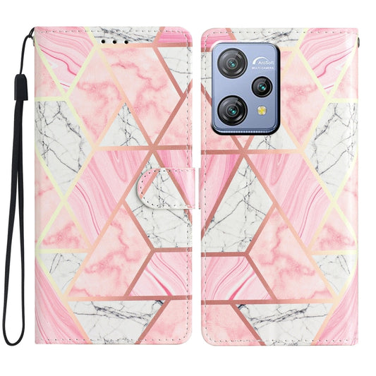 For Blackview A53 Pro Colored Drawing Leather Phone Case(Pink Marble) - More Brand by buy2fix | Online Shopping UK | buy2fix