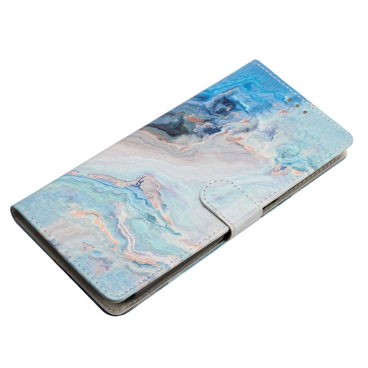 For Blackview A55 Pro Colored Drawing Leather Phone Case(Blue Marble) - More Brand by buy2fix | Online Shopping UK | buy2fix