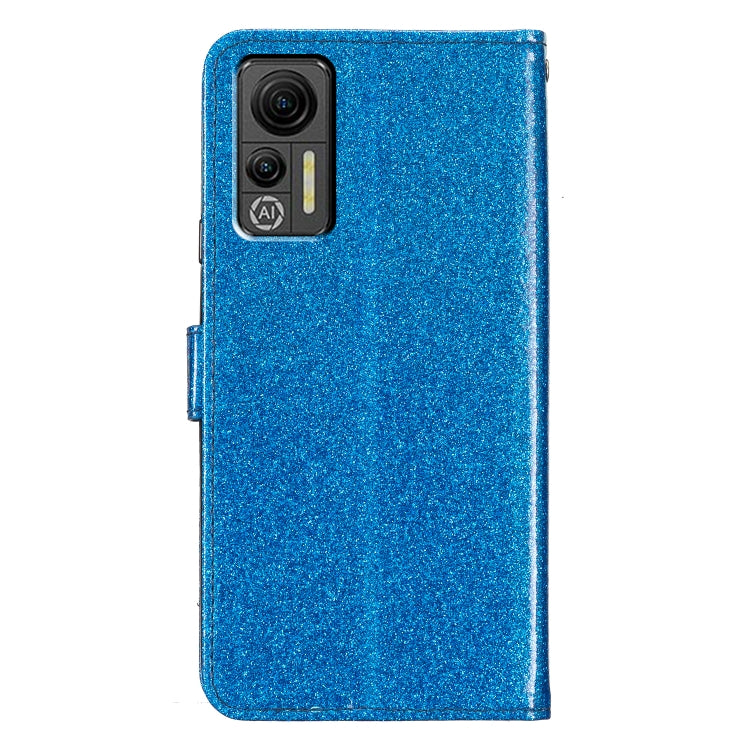 For Ulefone Note 14 Glitter Powder Flip Leather Phone Case(Blue) - Ulefone Cases by buy2fix | Online Shopping UK | buy2fix