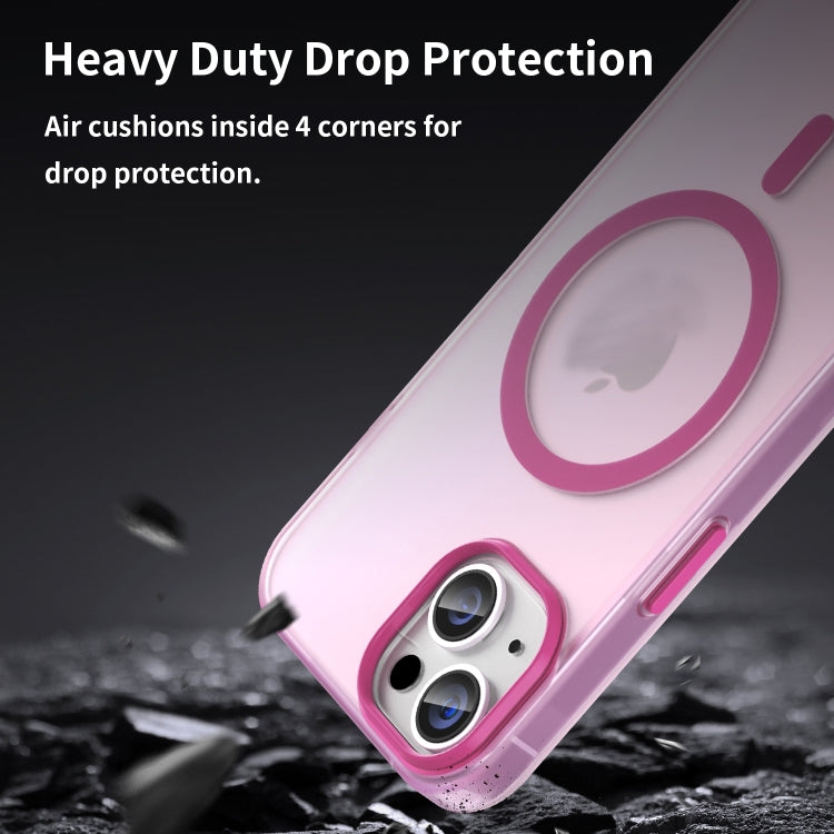 For iPhone 16 MagSafe Frosted Translucent TPU + PC Full Coverage Phone Case(Pink) - iPhone 16 Cases by buy2fix | Online Shopping UK | buy2fix