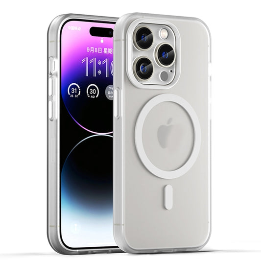 For iPhone 16 Pro Max MagSafe Frosted Translucent TPU + PC Full Coverage Phone Case(White) - iPhone 16 Pro Max Cases by buy2fix | Online Shopping UK | buy2fix