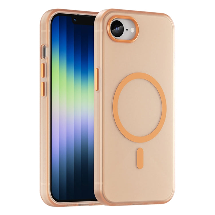 For iPhone SE 2024 MagSafe Frosted Translucent TPU + PC Full Coverage Phone Case(Orange) - More iPhone Cases by buy2fix | Online Shopping UK | buy2fix