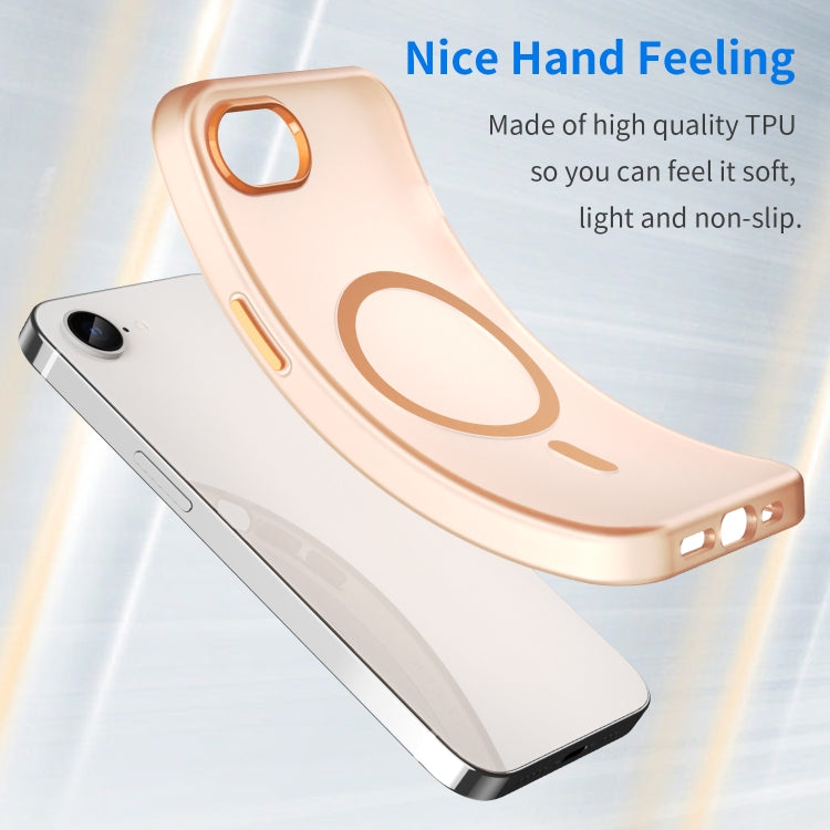 For iPhone SE 2024 MagSafe Frosted Translucent TPU + PC Full Coverage Phone Case(Orange) - More iPhone Cases by buy2fix | Online Shopping UK | buy2fix