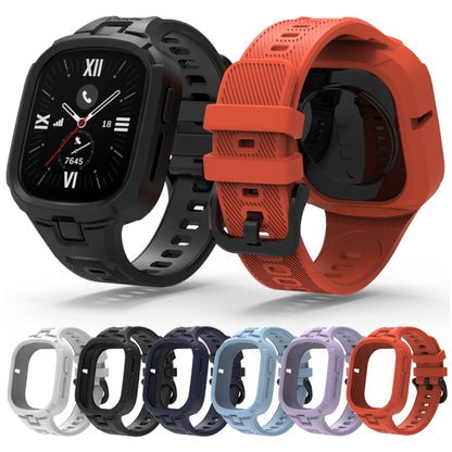 For Honor Watch 4 Solid Color Integrated TPU Watch Band(Black) - Watch Bands by buy2fix | Online Shopping UK | buy2fix