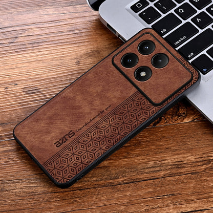 For Xiaomi Redmi K70 AZNS 3D Embossed Skin Feel Phone Case(Brown) - K70 Cases by AZNS | Online Shopping UK | buy2fix