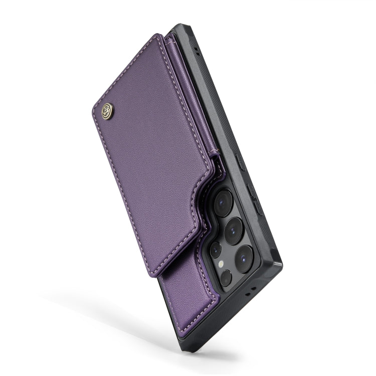 For Samsung Galaxy S24 Ultra 5G CaseMe C22 PC+TPU Business Style RFID Anti-theft Leather Phone Case(Purple) - Galaxy S24 Ultra 5G Cases by CaseMe | Online Shopping UK | buy2fix