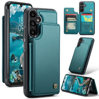 For Samsung Galaxy A25 4G CaseMe C22 PC+TPU Business Style RFID Anti-theft Leather Phone Case(Blue Green) - Galaxy Phone Cases by CaseMe | Online Shopping UK | buy2fix