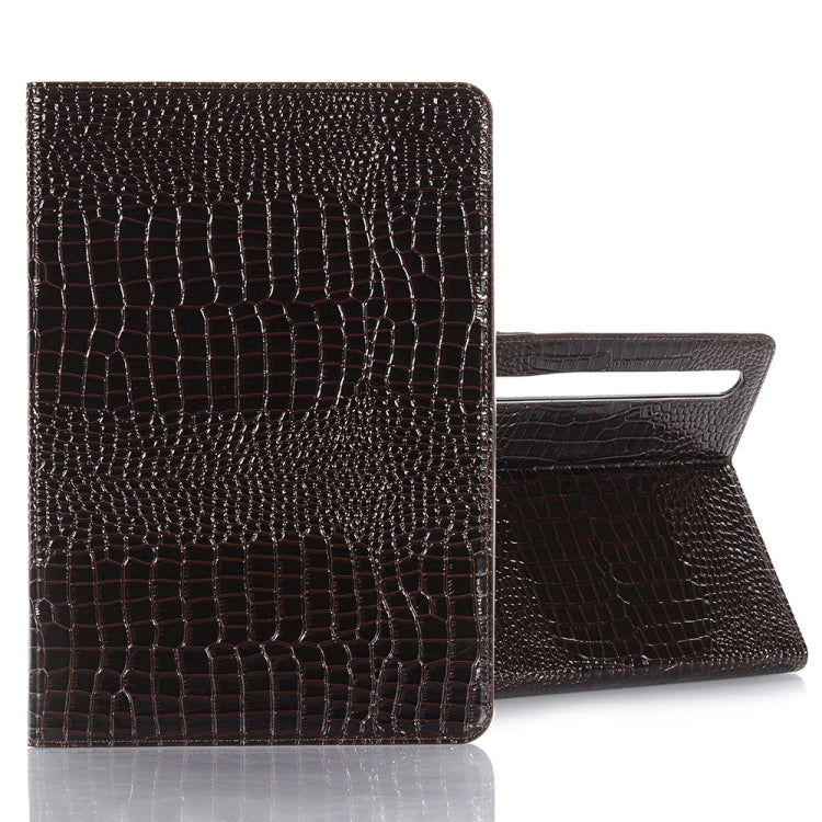 For Samsung Galaxy Tab S9 Crocodile Texture Leather Tablet Case(Black) - Galaxy Tab S9 Cases by buy2fix | Online Shopping UK | buy2fix