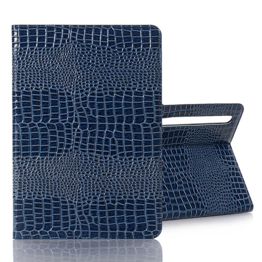 For Samsung Galaxy Tab S9 Crocodile Texture Leather Tablet Case(Blue) - Galaxy Tab S9 Cases by buy2fix | Online Shopping UK | buy2fix