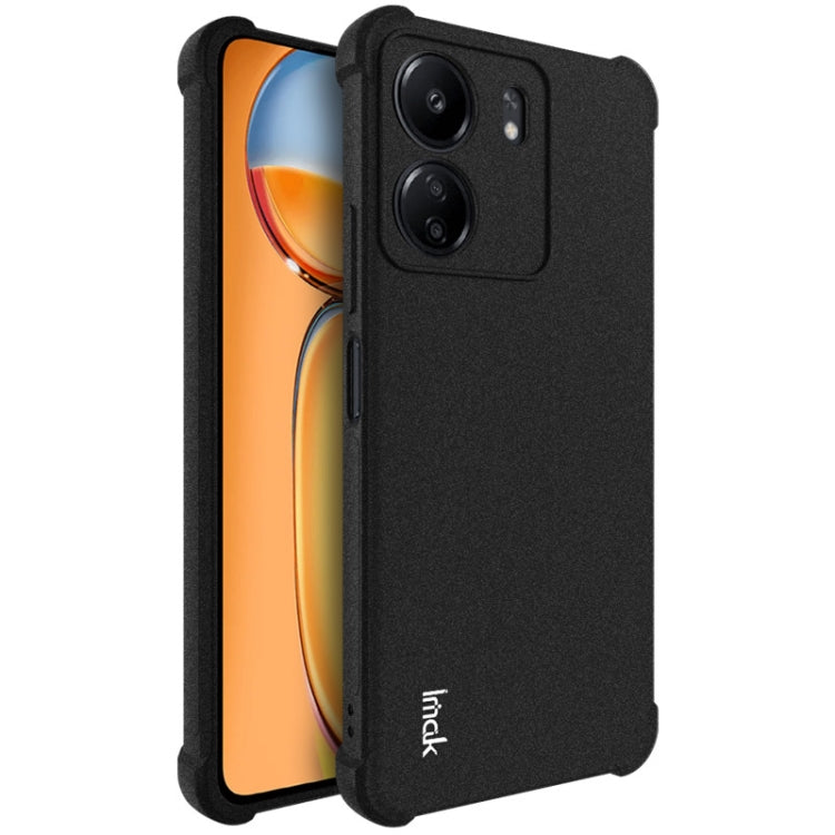 For Xiaomi Poco C65 4G/Redmi 13C 4G imak Shockproof Airbag TPU Phone Case(Matte Black) - Xiaomi Cases by imak | Online Shopping UK | buy2fix