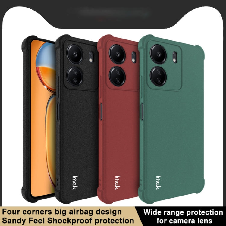 For Xiaomi Poco C65 4G/Redmi 13C 4G imak Shockproof Airbag TPU Phone Case(Matte Black) - Xiaomi Cases by imak | Online Shopping UK | buy2fix