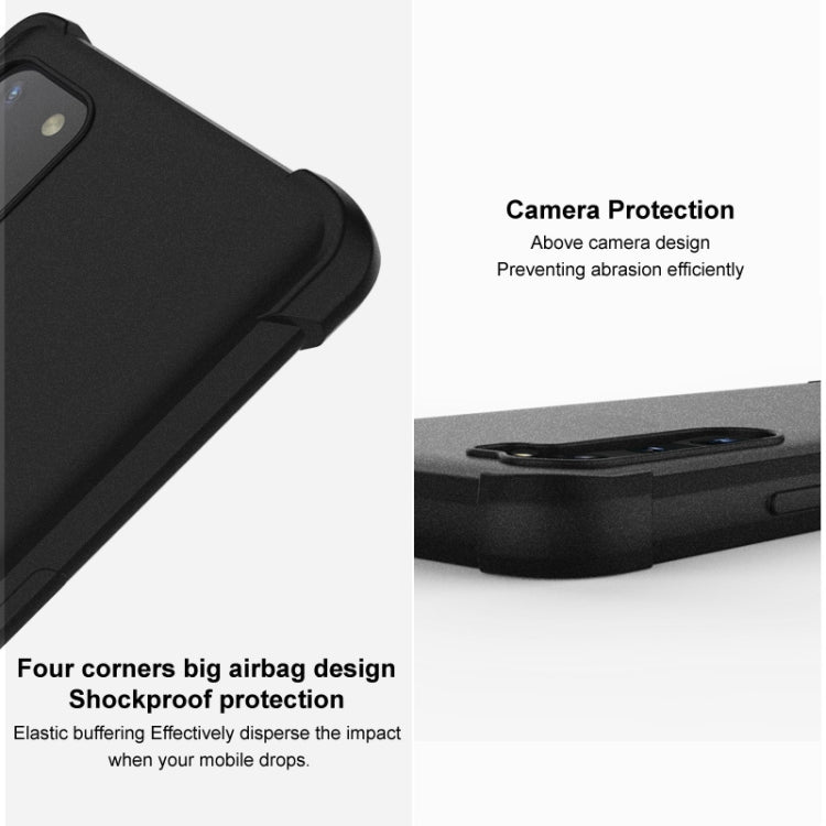 For Xiaomi Poco C65 4G/Redmi 13C 4G imak Shockproof Airbag TPU Phone Case(Matte Black) - Xiaomi Cases by imak | Online Shopping UK | buy2fix