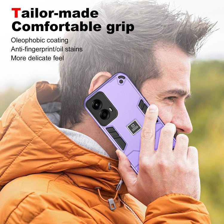 For Motorola Moto G Stylus 5G 2024 2 in 1 Shockproof Phone Case(Purple) - Motorola Cases by buy2fix | Online Shopping UK | buy2fix