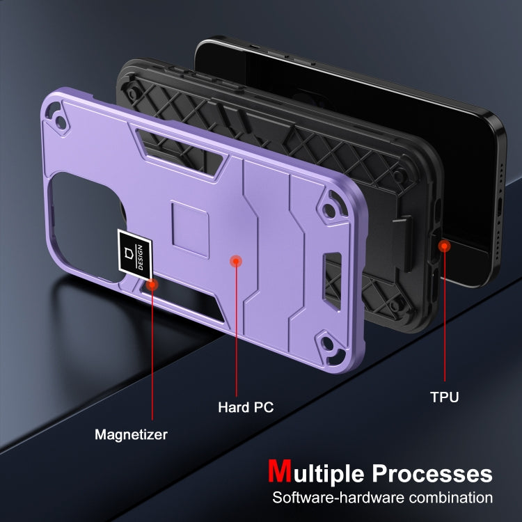 For Motorola Edge 5G 2024 Shockproof TPU Hybrid PC Phone Case(Purple) - Motorola Cases by buy2fix | Online Shopping UK | buy2fix