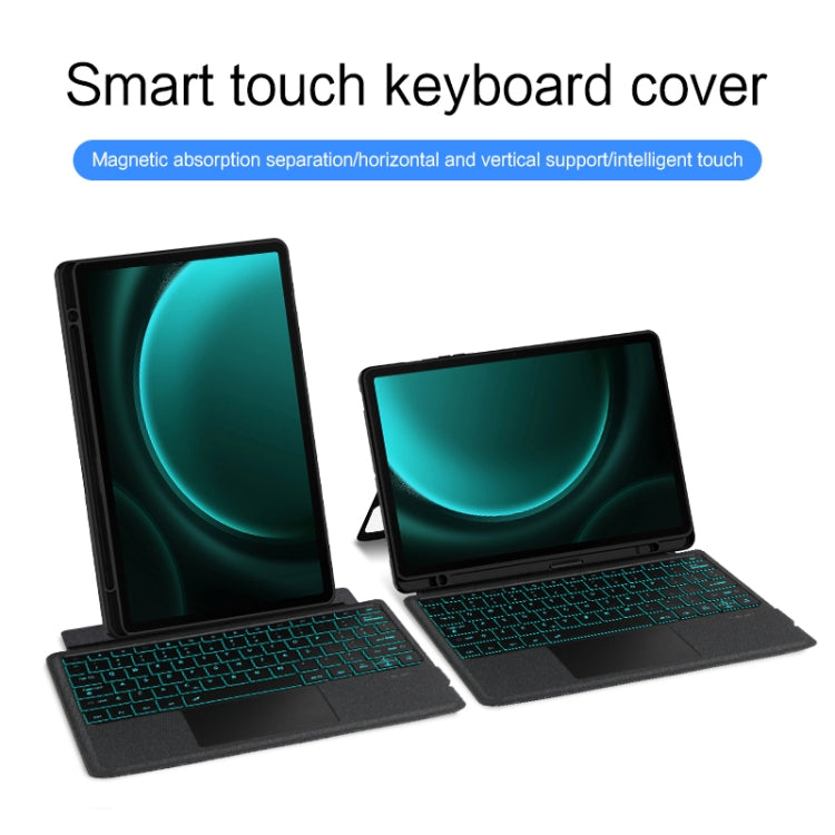 For Samsung Galaxy Tab S9+ / S9 FE+ YJ-S9+ Split Bluetooth Keyboard Leather Tablet Case - Samsung Keyboard by buy2fix | Online Shopping UK | buy2fix