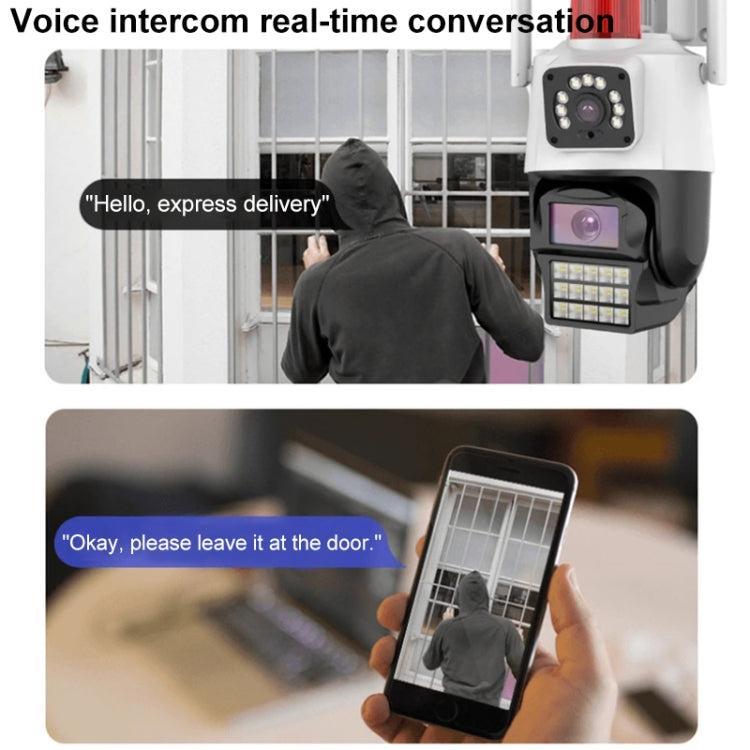 QX87 4MP WiFi Dual Camera Supports Two-way Voice Intercom & Humanoid Detection(US Plug) - Wireless Camera by buy2fix | Online Shopping UK | buy2fix