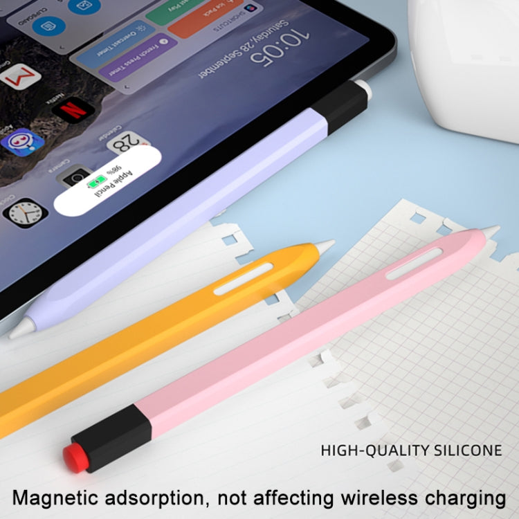 For Apple Pencil 2 Retro Pencil Style Stylus Pen Protective Case(Grey) - Pencil Accessories by buy2fix | Online Shopping UK | buy2fix