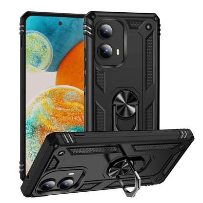 For Motorola Edge 2024 Shockproof TPU + PC Phone Case with Holder(Black) - Motorola Cases by buy2fix | Online Shopping UK | buy2fix