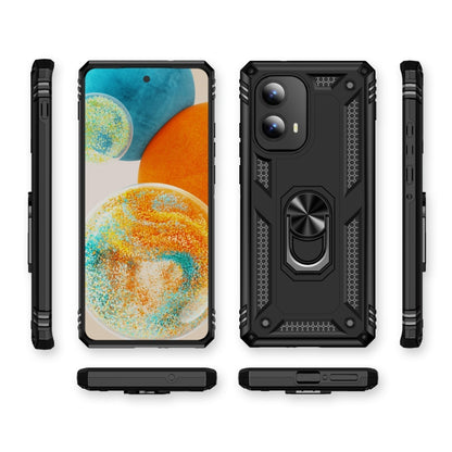 For Motorola Edge 2024 Shockproof TPU + PC Phone Case with Holder(Black) - Motorola Cases by buy2fix | Online Shopping UK | buy2fix