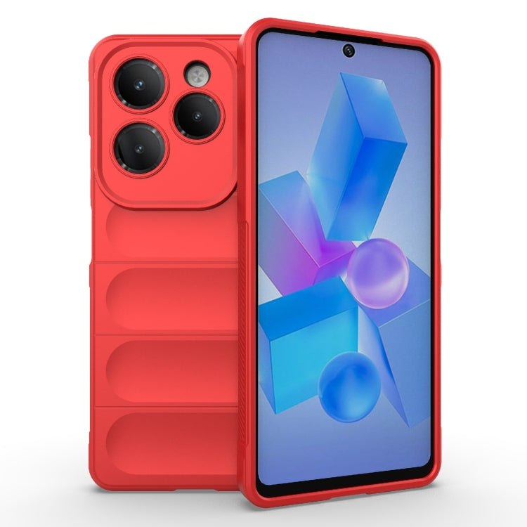 For Infinix Hot 40 Pro / Hot 40 Magic Shield TPU + Flannel Phone Case(Red) - Infinix Cases by buy2fix | Online Shopping UK | buy2fix