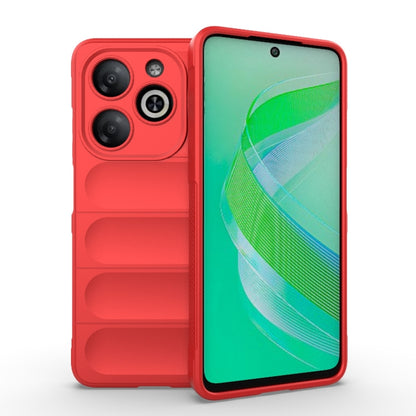 For Infinix Smart 8 Magic Shield TPU + Flannel Phone Case(Red) - Infinix Cases by buy2fix | Online Shopping UK | buy2fix