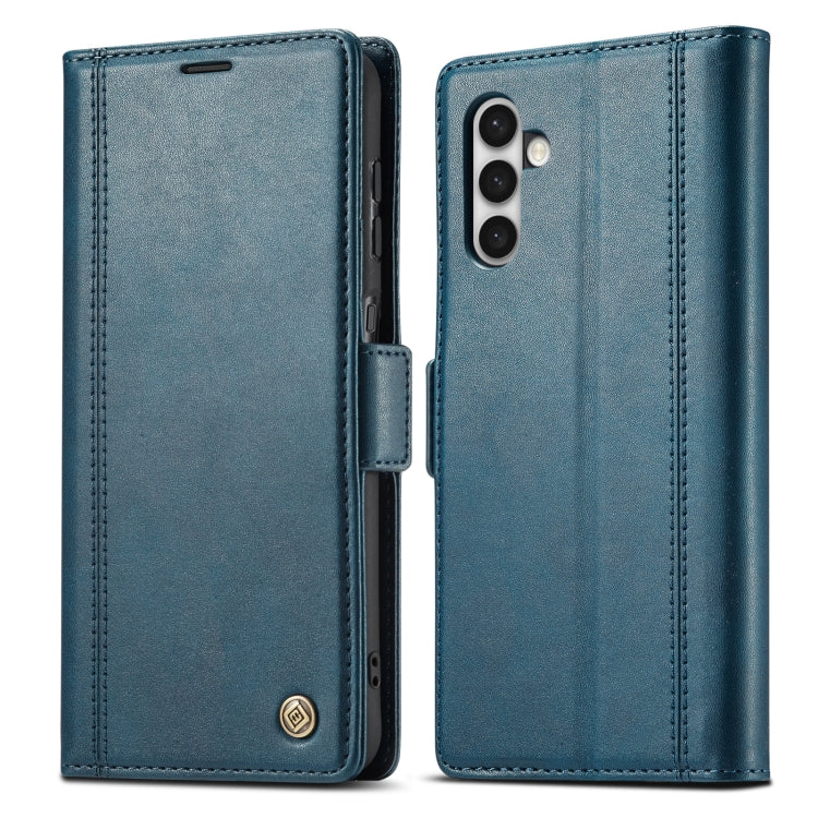 For Samsung Galaxy S24 LC.IMEEKE Skin-friendly Card Slots Leather Phone Case(Blue) - Galaxy S24 5G Cases by LC.IMEEKE | Online Shopping UK | buy2fix