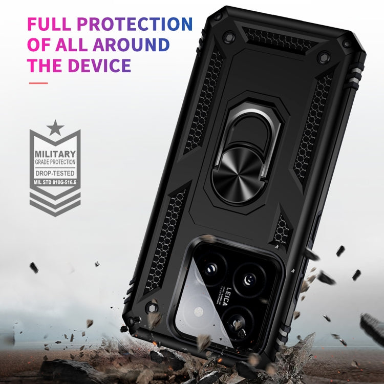 For Xiaomi 14 Pro Shockproof TPU + PC Phone Case with Holder(Black) - 14 Pro Cases by buy2fix | Online Shopping UK | buy2fix