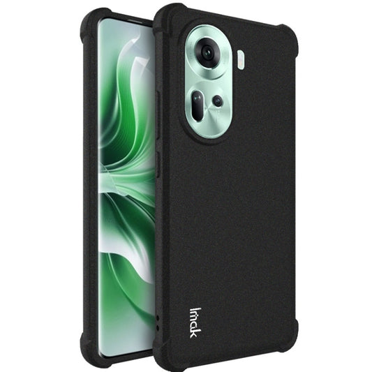 For OPPO Reno11 5G Global imak Shockproof Airbag TPU Phone Case(Matte Black) - Reno11 Cases by imak | Online Shopping UK | buy2fix