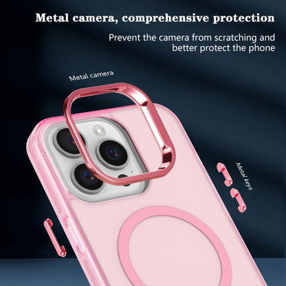 For iPhone 12 Pro Max Electroplated IMD Magsafe PC Hybrid TPU Phone Case(Pink) - iPhone 12 Pro Max Cases by buy2fix | Online Shopping UK | buy2fix