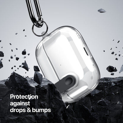 For AirPods Pro 2 DUX DUCIS PECL Series Split Transparent Earphone Case with Hook(Transparent) - For AirPods Pro 2 by DUX DUCIS | Online Shopping UK | buy2fix