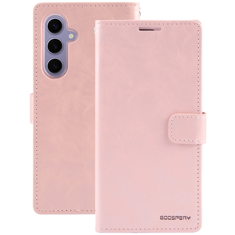 For Samsung Galaxy S24 5G GOOSPERY BLUE MOON Crazy Horse Texture Leather Phone Case(Rose Gold) - Galaxy S24 5G Cases by GOOSPERY | Online Shopping UK | buy2fix