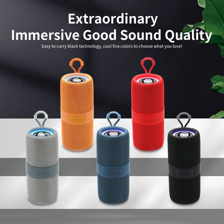 T&G TG-671 Portable Wireless 3D Stereo Subwoofer Speaker with FM/USB/LED(Red) - Desktop Speaker by T&G | Online Shopping UK | buy2fix