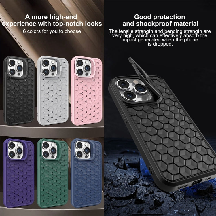 For iPhone 11 Pro Max Honeycomb Radiating Lens Holder Magsafe Phone Case(Purple) - iPhone 11 Pro Max Cases by buy2fix | Online Shopping UK | buy2fix