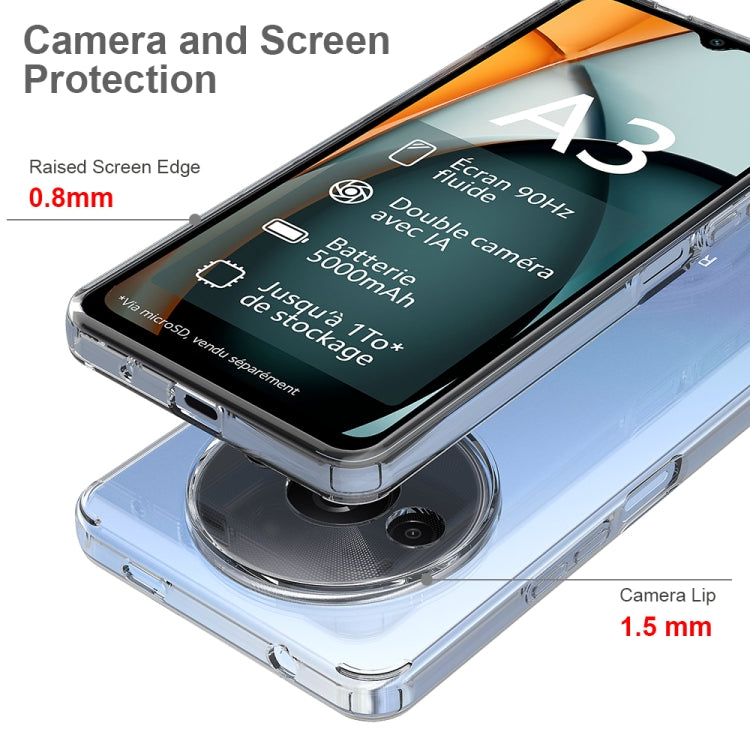 For Xiaomi Redmi A3 / Poco C61 Scratchproof Acrylic TPU Phone Case(Transparent) - Xiaomi Cases by buy2fix | Online Shopping UK | buy2fix