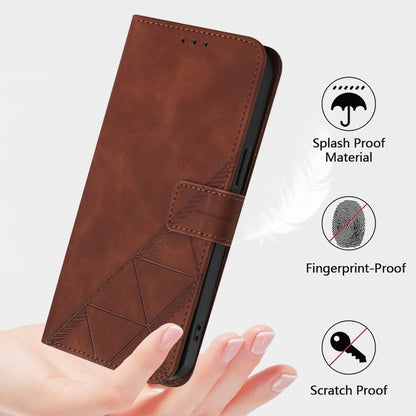 For Google Pixel 9 Pro XL Crossbody 3D Embossed Flip Leather Phone Case(Brown) - Google Cases by buy2fix | Online Shopping UK | buy2fix