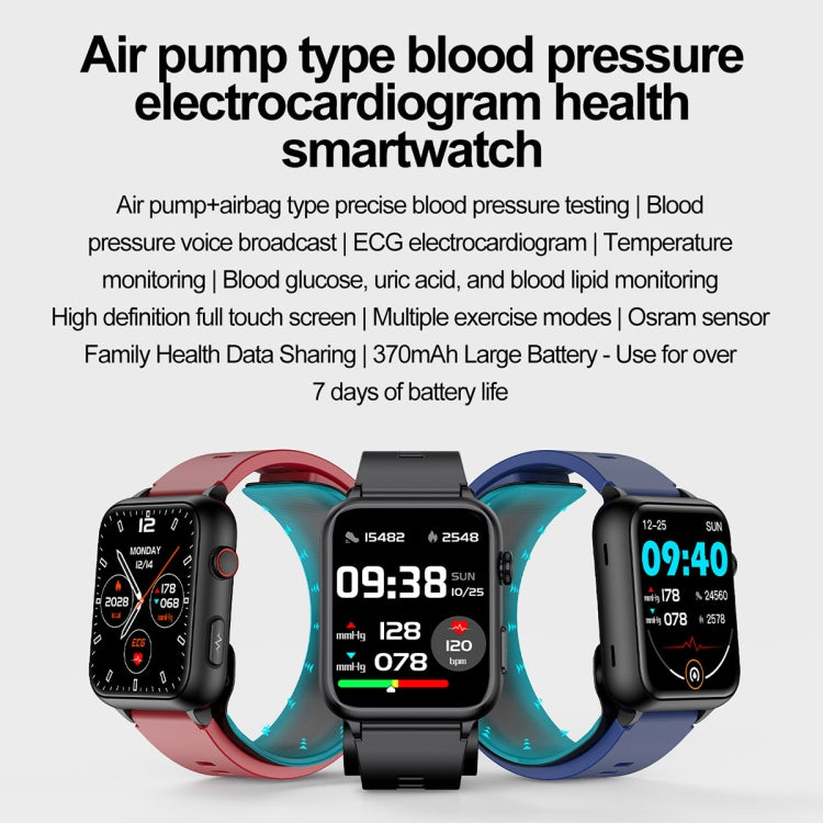 TK63 1.91 Inch Color Screen Air Pump Smart Watch, Supports Blood Pressure Monitoring / ECG(Blue) - Smart Watches by buy2fix | Online Shopping UK | buy2fix