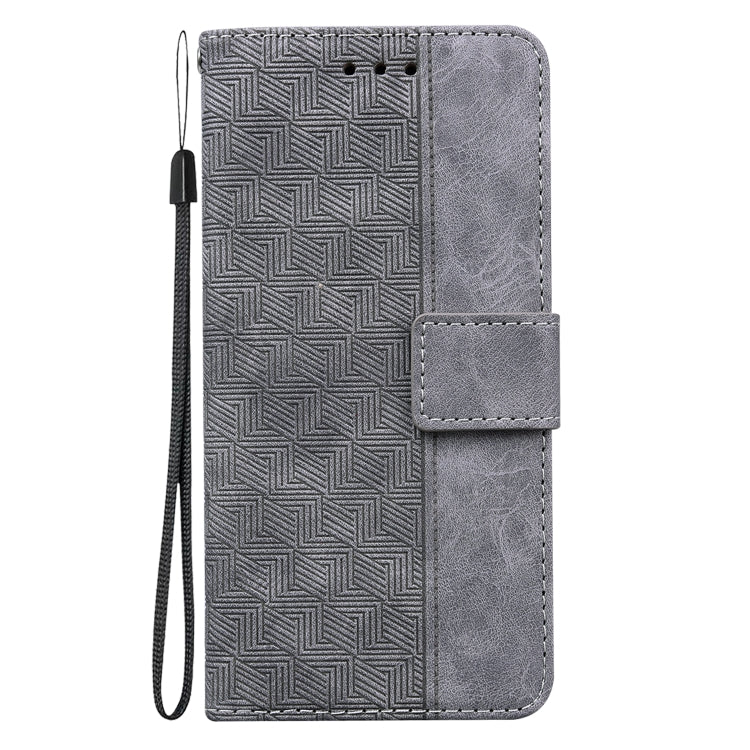 For Google Pixel 9 Pro 5G Geometric Embossed Leather Phone Case(Grey) - Google Cases by buy2fix | Online Shopping UK | buy2fix