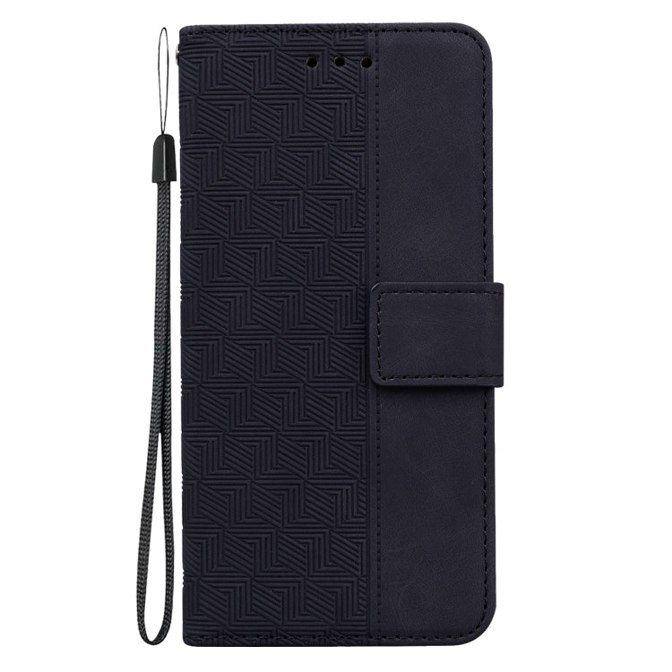 For Google Pixel 9 Pro 5G Geometric Embossed Leather Phone Case(Black) - Google Cases by buy2fix | Online Shopping UK | buy2fix