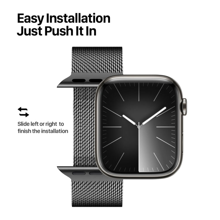 For Apple Watch SE 2022 44mm DUX DUCIS Milanese Pro Series Stainless Steel Watch Band(Black) - Watch Bands by DUX DUCIS | Online Shopping UK | buy2fix