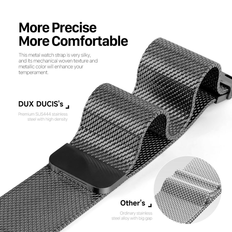 For Apple Watch Series 3 38mm DUX DUCIS Milanese Pro Series Stainless Steel Watch Band(Black) - Watch Bands by DUX DUCIS | Online Shopping UK | buy2fix